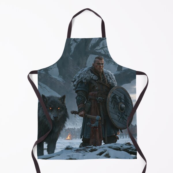 Item preview, Nordic Warrior Chief & Giant Wolf designed and sold by MythicGridArt.