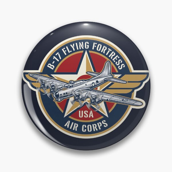 Item preview, B-17 Flying Fortress USA Air Corps WW2 Vintage Military Emblem designed and sold by KiwiRider.
