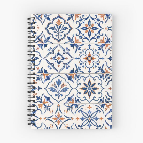 Item preview, Mediterranean Ceramic Mosaic Pattern Blue Terracotta Azulejo designed and sold by QCena.