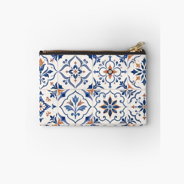 Item preview, Mediterranean Ceramic Mosaic Pattern Blue Terracotta Azulejo designed and sold by QCena.