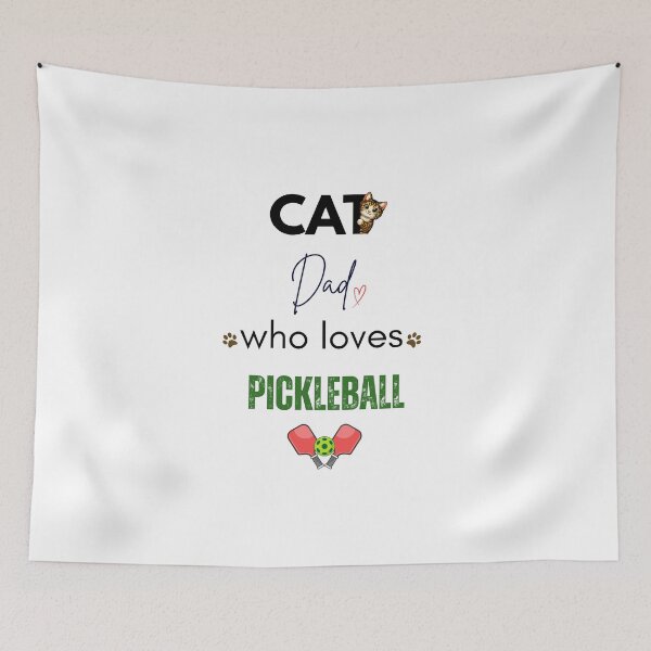 Item preview, Cat Dad Who Loves Pickleball designed and sold by PawFitt.