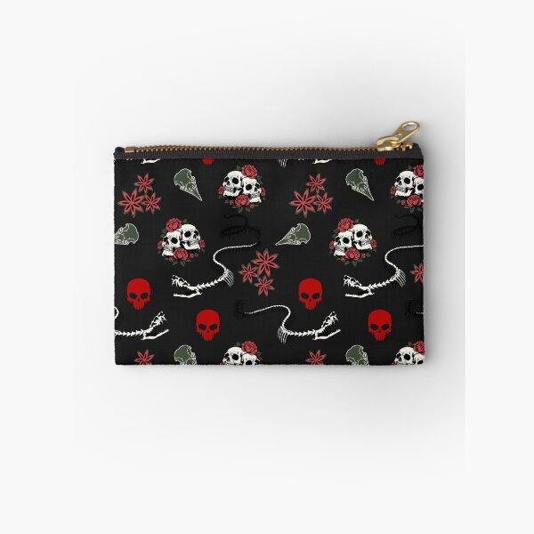 Item preview, Gothic Skulls and Roses Halloween Pattern designed and sold by AleksaDesignMTL.