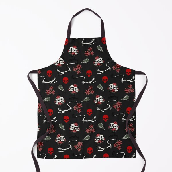 Item preview, Gothic Skulls and Roses Halloween Pattern designed and sold by AleksaDesignMTL.