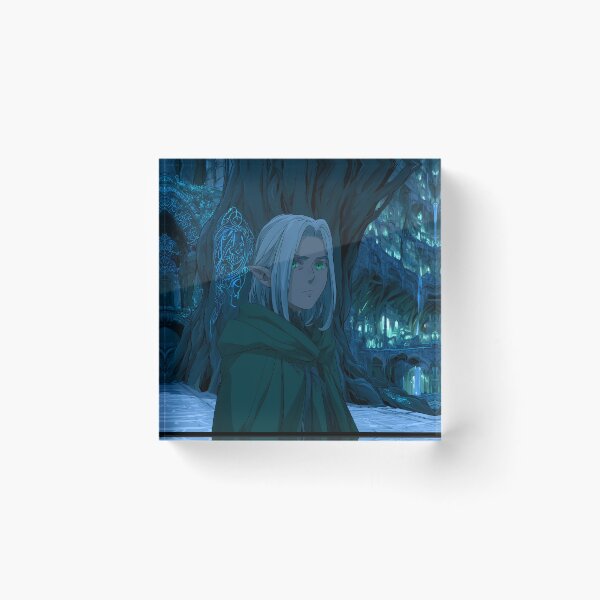 Item preview, Elf Mage in Ancient Underground City - Anime Dark Fantasy designed and sold by MythicGridArt.
