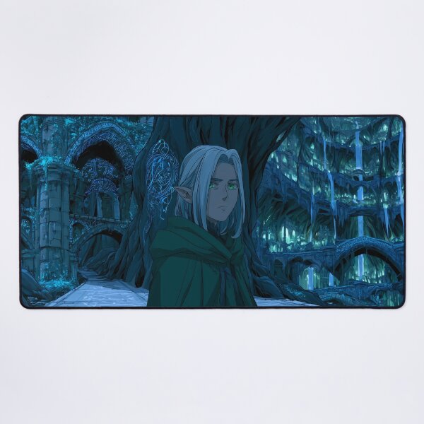 Item preview, Elf Mage in Ancient Underground City - Anime Dark Fantasy designed and sold by MythicGridArt.