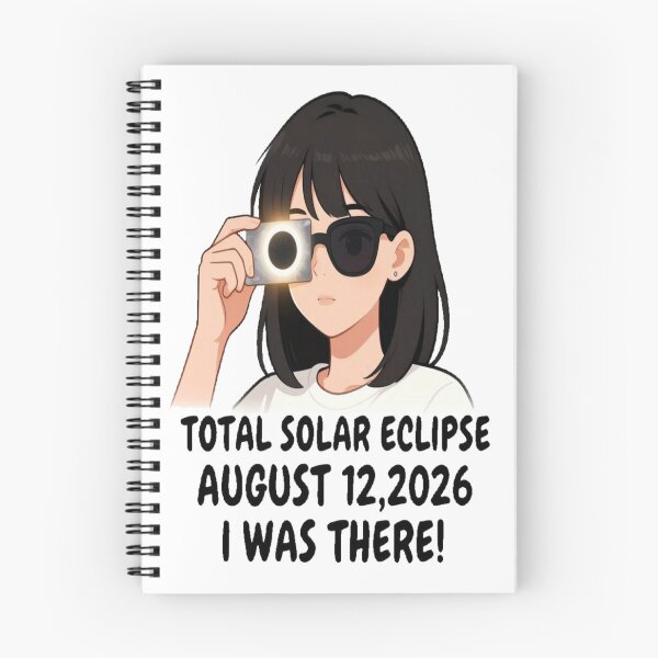 Item preview, For Astronomy Lover In Anime Girl Style TOTAL SOLAR ECLIPSE AUGUST 12,2026 I WAS THERE! designed and sold by Giulivo Store Graphic.