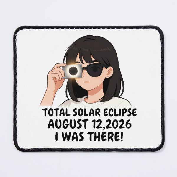 Item preview, For Astronomy Lover In Anime Girl Style TOTAL SOLAR ECLIPSE AUGUST 12,2026 I WAS THERE! designed and sold by Giulivo Store Graphic.