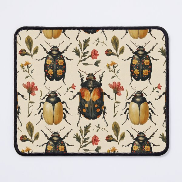 Item preview, Vintage Botanical Floral Mixed Beetle Pattern by Moose Disco designed and sold by MooseDisco.