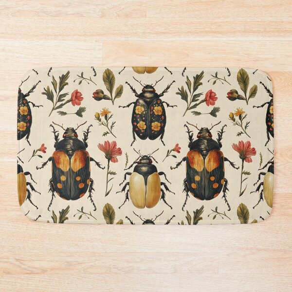 Item preview, Vintage Botanical Floral Mixed Beetle Pattern by Moose Disco designed and sold by MooseDisco.