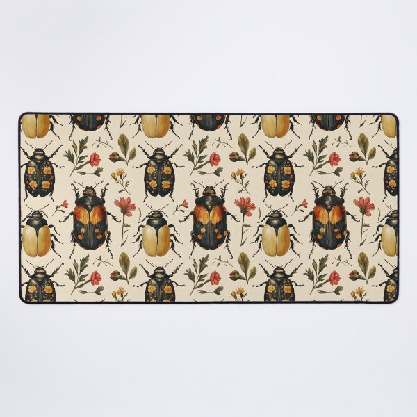 Item preview, Vintage Botanical Floral Mixed Beetle Pattern by Moose Disco designed and sold by MooseDisco.
