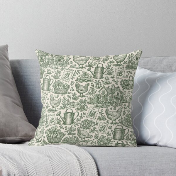 Item preview, Cottage Farming Game Toile Seamless Pattern | Vintage Cozy Gaming Toile Repeat designed and sold by StickyGuys.