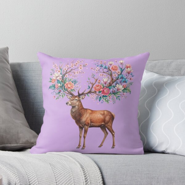 Item preview, Botanical Stag with Floral Antlers  designed and sold by ImageryLoom.