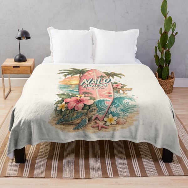 Item preview, Nalu Coast Pink Surfboard | Tropical Beach Sunset | Retro Surf Club designed and sold by Nalu Coast.