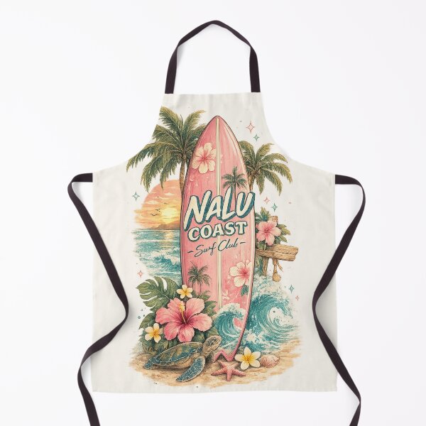 Item preview, Nalu Coast Pink Surfboard | Tropical Beach Sunset | Retro Surf Club designed and sold by Nalu Coast.