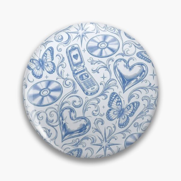 Item preview, Y2K Chrome Toile Seamless Pattern | Vintage Retro Y2K Toile Repeat designed and sold by StickyGuys.