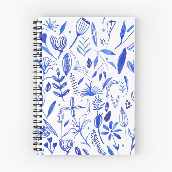 Item preview, Watercolor Illustration of Blue Flowers - Large Pattern designed and sold by ElizabethCoelho.
