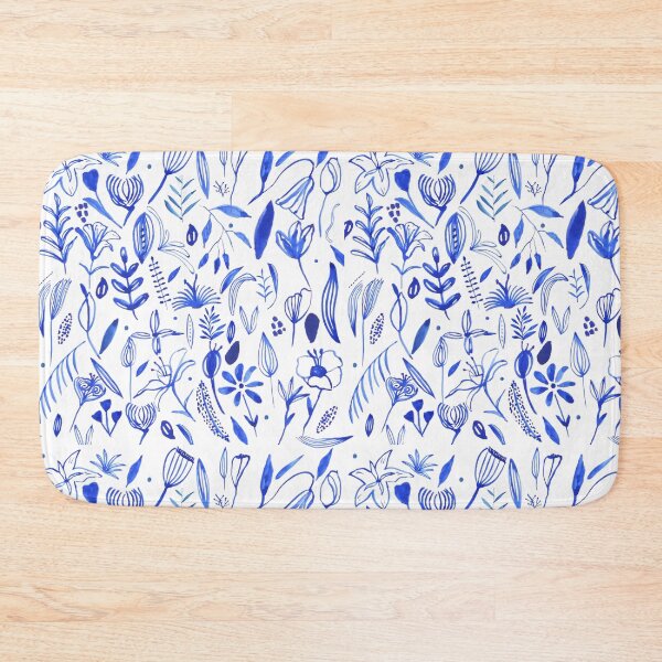Item preview, Watercolor Illustration of Blue Flowers - Large Pattern designed and sold by ElizabethCoelho.
