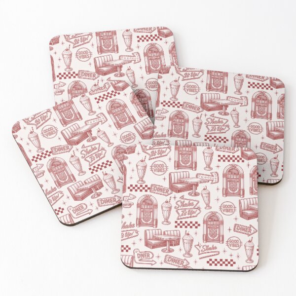 Item preview, Retro Diner Toile Seamless Pattern | Vintage Retro Y2K Toile Repeat designed and sold by StickyGuys.