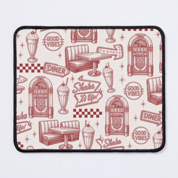 Item preview, Retro Diner Toile Seamless Pattern | Vintage Retro Y2K Toile Repeat designed and sold by StickyGuys.