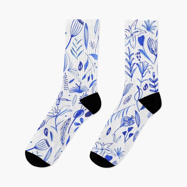 Item preview, Watercolor Illustration of Blue Flowers - Large Pattern designed and sold by ElizabethCoelho.