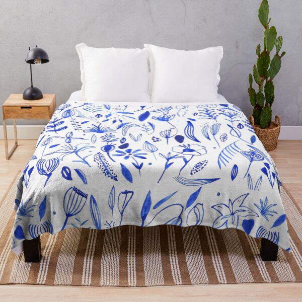 Item preview, Watercolor Illustration of Blue Flowers - Large Pattern designed and sold by ElizabethCoelho.