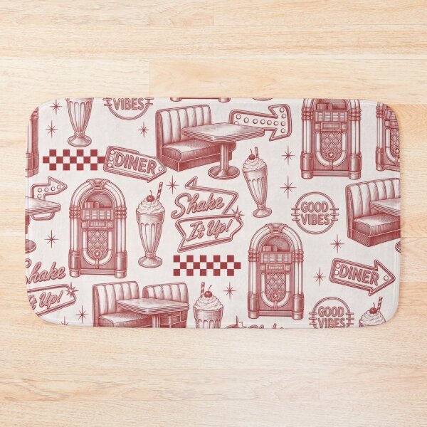 Item preview, Retro Diner Toile Seamless Pattern | Vintage Retro Y2K Toile Repeat designed and sold by StickyGuys.