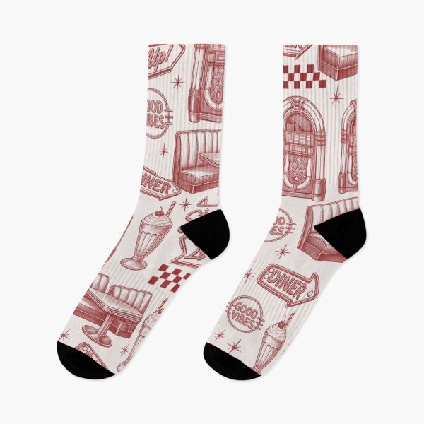 Item preview, Retro Diner Toile Seamless Pattern | Vintage Retro Y2K Toile Repeat designed and sold by StickyGuys.