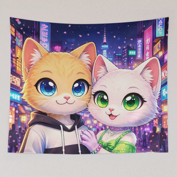 Item preview, The Seoul Cats in Love designed and sold by Meow Story .