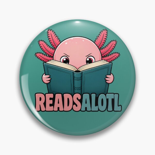 Item preview, ReadsAlotl Axolotl Close Up Reading Illustration designed and sold by GibasVisuals.