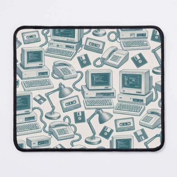 Item preview, Dial Up Nostalgia Toile Seamless Pattern | Vintage Retro Y2K Toile Repeat designed and sold by StickyGuys.