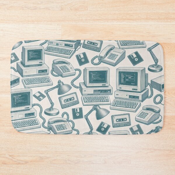 Item preview, Dial Up Nostalgia Toile Seamless Pattern | Vintage Retro Y2K Toile Repeat designed and sold by StickyGuys.