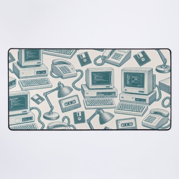 Item preview, Dial Up Nostalgia Toile Seamless Pattern | Vintage Retro Y2K Toile Repeat designed and sold by StickyGuys.