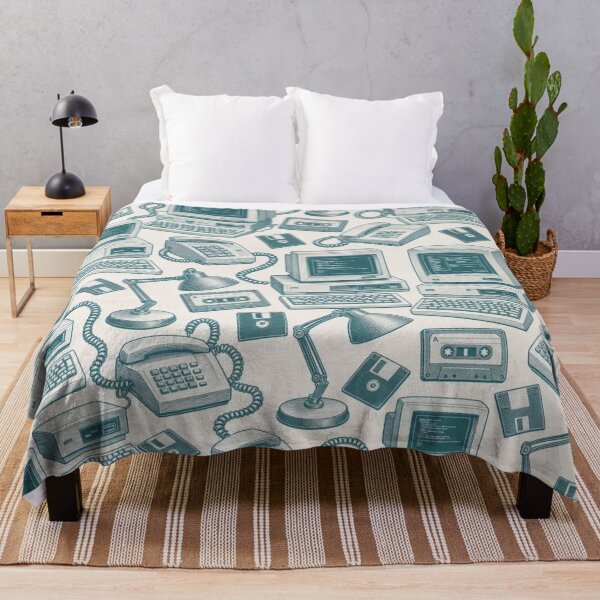 Item preview, Dial Up Nostalgia Toile Seamless Pattern | Vintage Retro Y2K Toile Repeat designed and sold by StickyGuys.