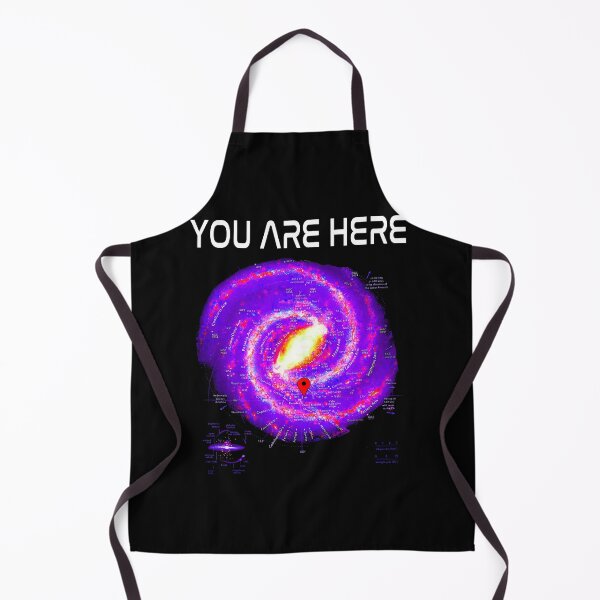Item preview, You Are Here Milky Way Galaxy Map Space & Science Fiction Graphic White Text designed and sold by MathWare MathClips.