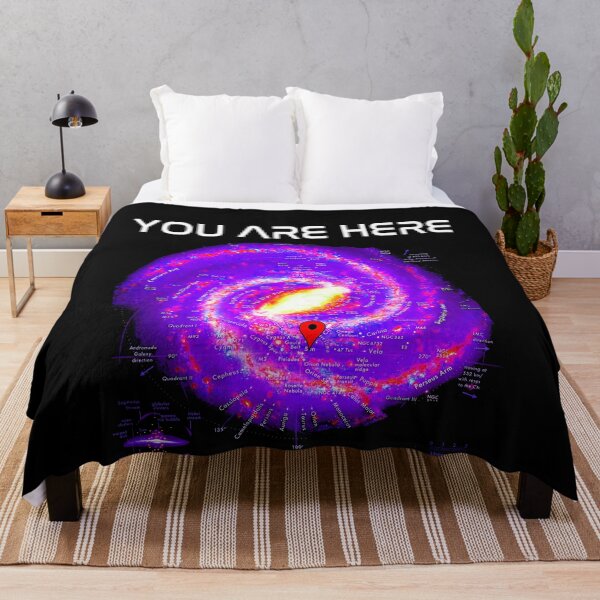 Item preview, You Are Here Milky Way Galaxy Map Space & Science Fiction Graphic White Text designed and sold by MathWare MathClips.