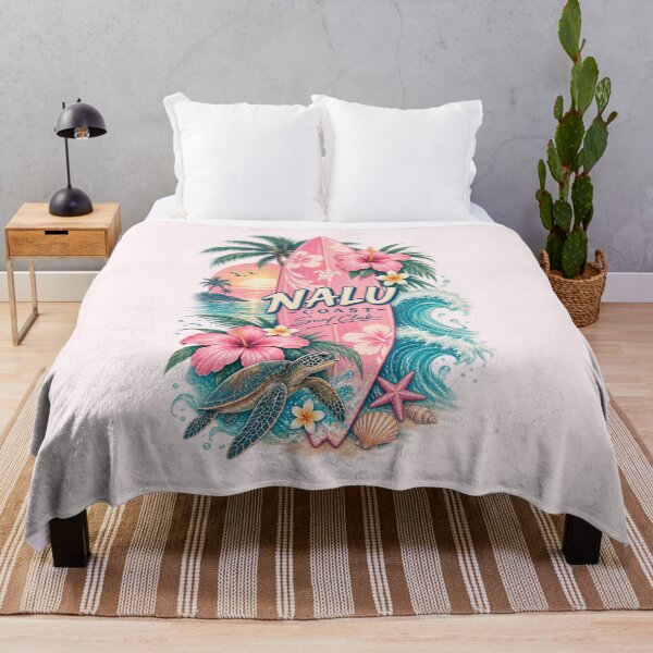 Item preview, Nalu Coast Tropical Surf Club Pink Surfboard Sea Turtle Ocean Waves designed and sold by Nalu Coast.