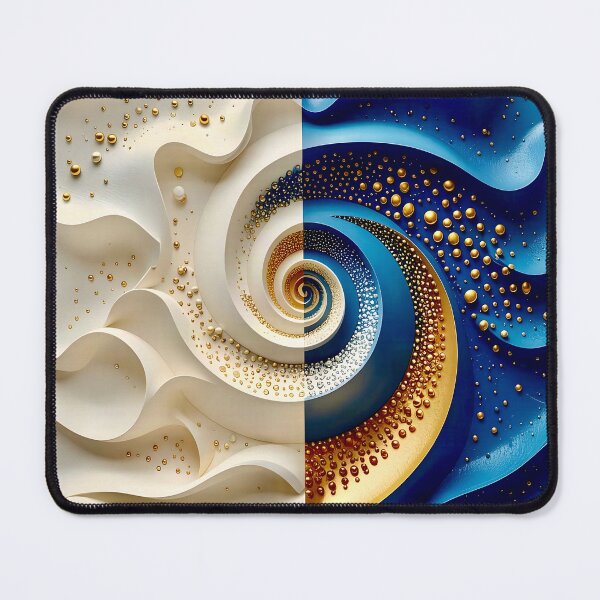 Item preview, Surreal Spiral of Blue and Gold designed and sold by Vicky Brago-Mitchell®.