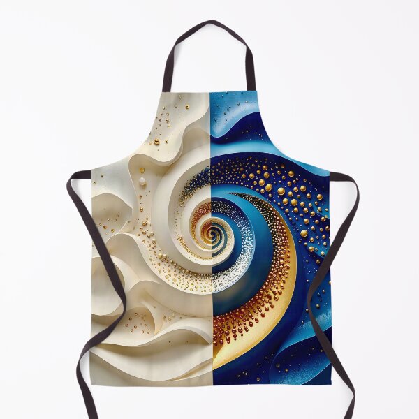 Item preview, Surreal Spiral of Blue and Gold designed and sold by Vicky Brago-Mitchell®.