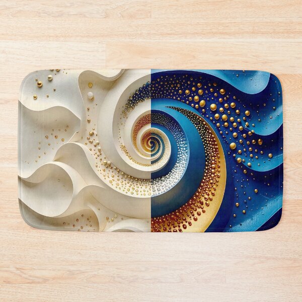Item preview, Surreal Spiral of Blue and Gold designed and sold by Vicky Brago-Mitchell®.
