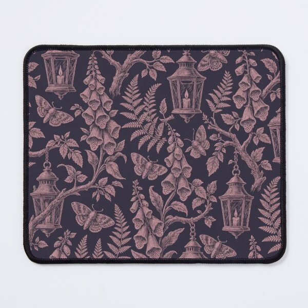 Item preview, Moth and Foxglove Toile Seamless Pattern | Vintage Dark Cottagecore Toile Repeat designed and sold by StickyGuys.