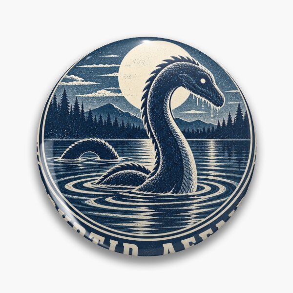 Item preview, Lake Monster Aquatic Anomalies Badge Design designed and sold by VzerosDigital.