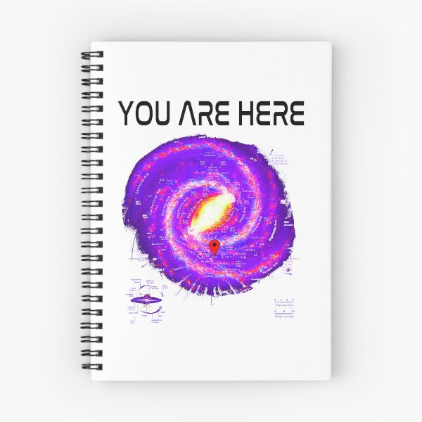 Item preview, You Are Here Milky Way Galaxy Map Space & Science Fiction Graphic Black Text designed and sold by MathWare MathClips.