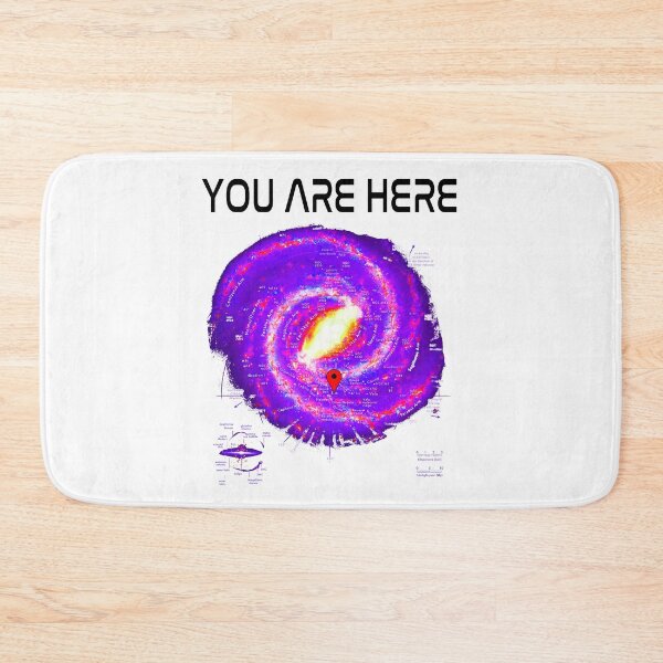 Item preview, You Are Here Milky Way Galaxy Map Space & Science Fiction Graphic Black Text designed and sold by MathWare MathClips.