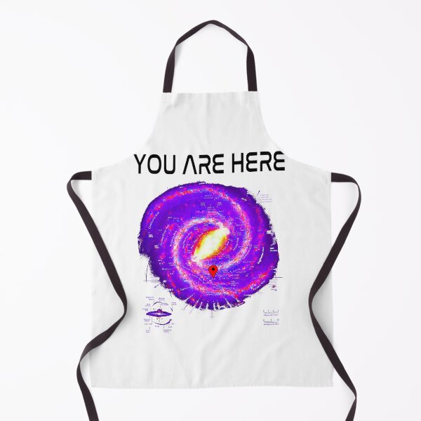 Item preview, You Are Here Milky Way Galaxy Map Space & Science Fiction Graphic Black Text designed and sold by MathWare MathClips.