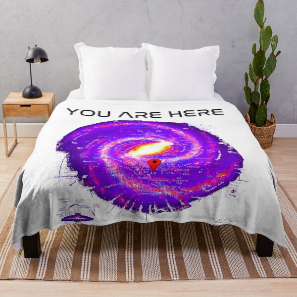 Item preview, You Are Here Milky Way Galaxy Map Space & Science Fiction Graphic Black Text designed and sold by MathWare MathClips.