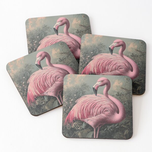 Item preview,  Vintage Pink Flamingo Jungle Rose Art By Moose Disco designed and sold by MooseDisco.