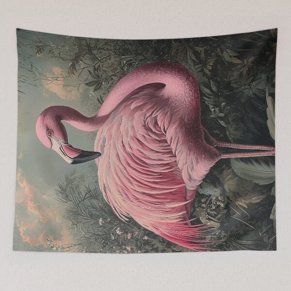 Item preview,  Vintage Pink Flamingo Jungle Rose Art By Moose Disco designed and sold by MooseDisco.