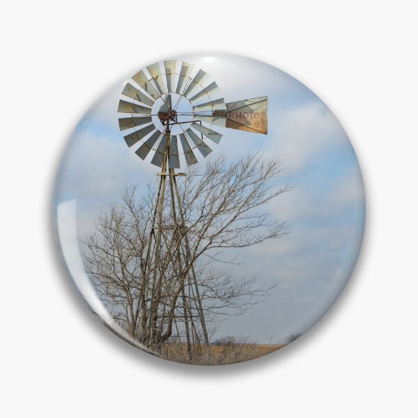 Item preview, Windmill with blue skies and fluffy white clouds designed and sold by South 500 Photography.