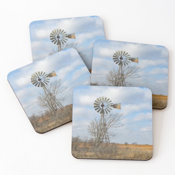 Item preview, Windmill with blue skies and fluffy white clouds designed and sold by South 500 Photography.