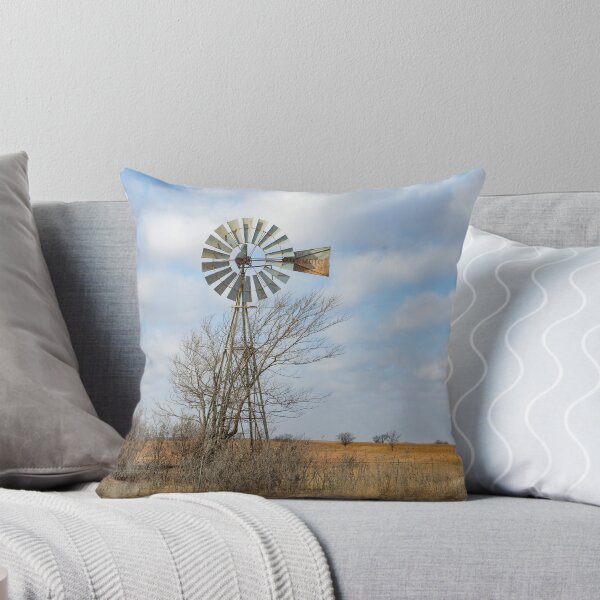 Item preview, Windmill with blue skies and fluffy white clouds designed and sold by South 500 Photography.